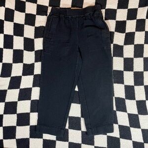 Madewell Pants Women's Small Black Waffleback Pull-On High-Rise Tapered